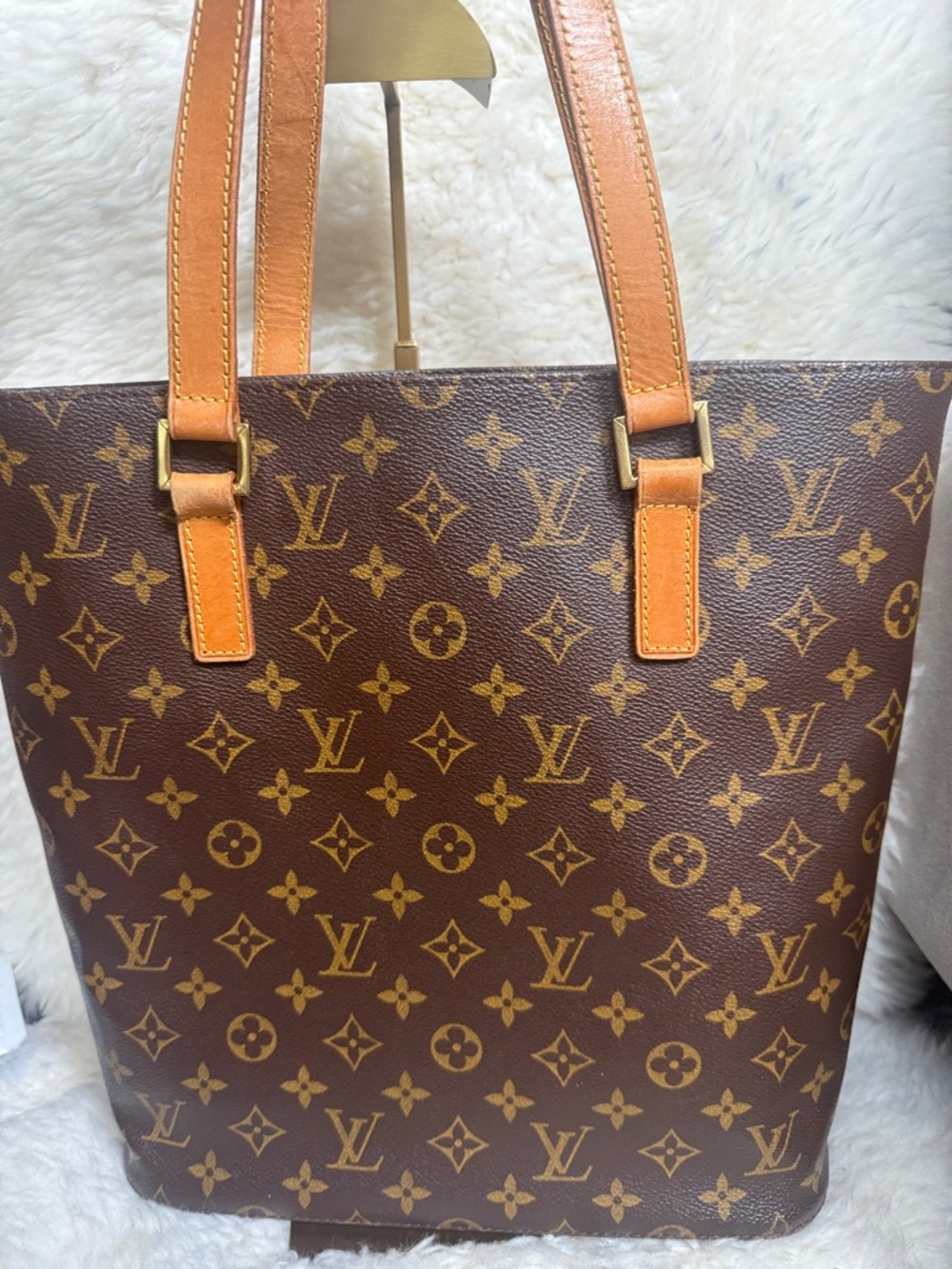 Louis Vuitton Monogram Canvas Tote in Brown and Tan Excellent Condition!